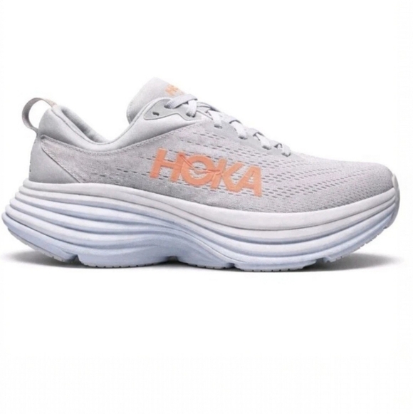 HOKA Bondi 8 Women's 12 Harbor Mist NWT Max Cushion Nurse Walking Shoe - Picture 2 of 16